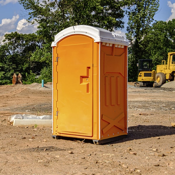 how often are the porta potties cleaned and serviced during a rental period in Clark County